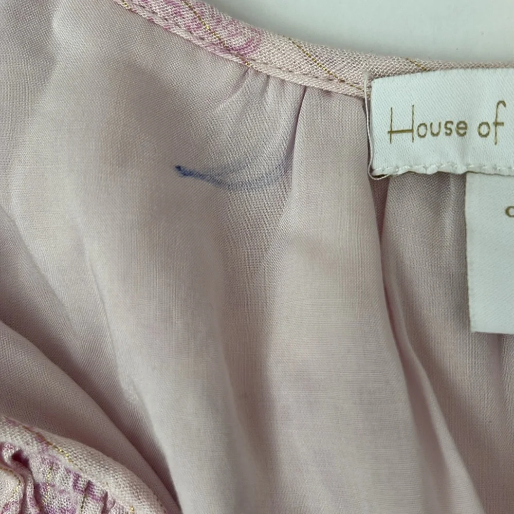 New House of Harlow 1960 Pink Purple Boho Mini Dress Paisley Long Sleeve size XS - Picture 9 of 12